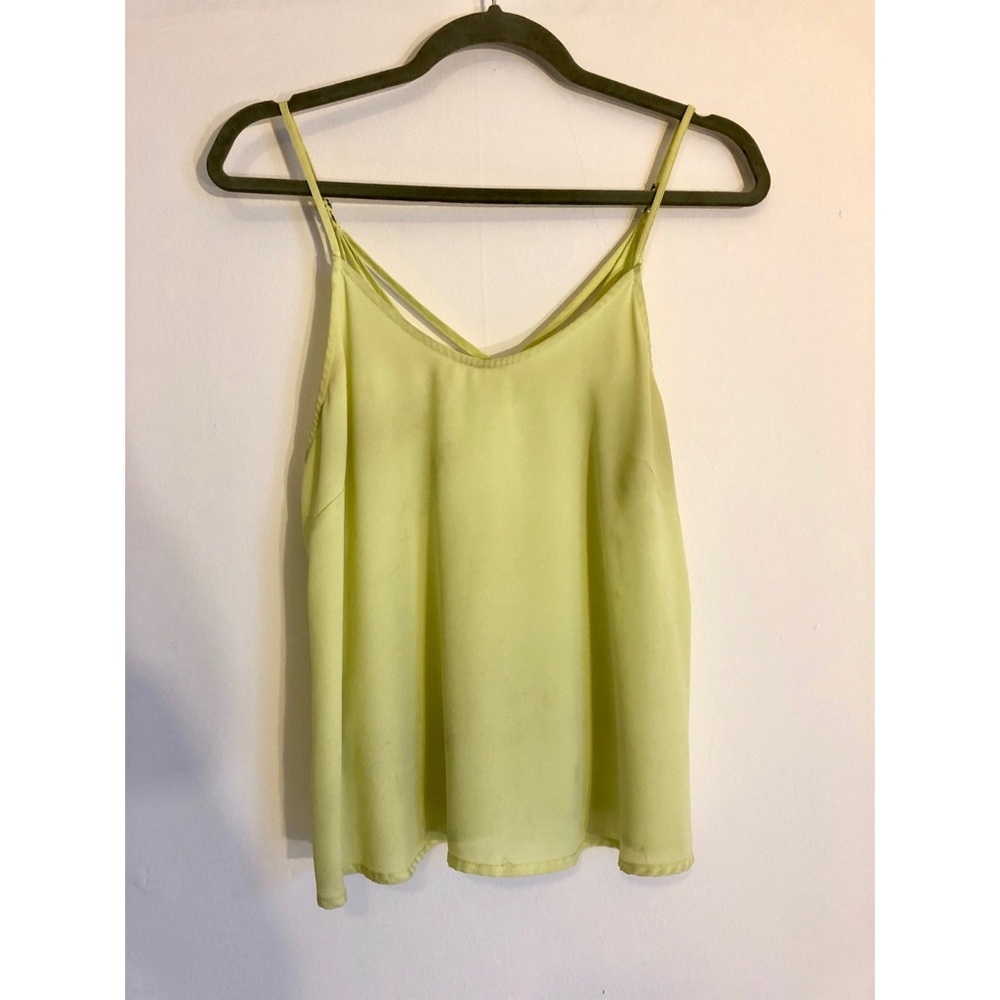 Bright, highlighter yellow tank top